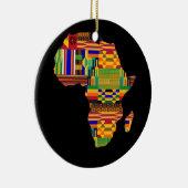 アフリカカッコいいの地図ケンテの布(アフリカ人を愛する人のための) セラミックオーナメント (右)