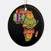 アフリカカッコいいの地図ケンテの布(アフリカ人を愛する人のための) セラミックオーナメント (左)