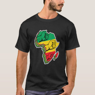 アフリカカッコいい地図ケンテ布アフリ男性へカ人女性 Tシャツ