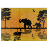 アフリカカッコいい象の台所 カッティングボード (正面)