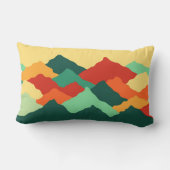 アフリカカラフルの山抽象芸術自然アート ランバークッション (裏面)