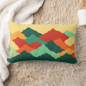 アフリカカラフルの山抽象芸術自然アート ランバークッション (ブランケット)