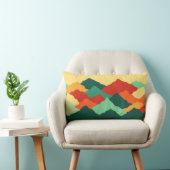 アフリカカラフルの山抽象芸術自然アート ランバークッション (椅子)