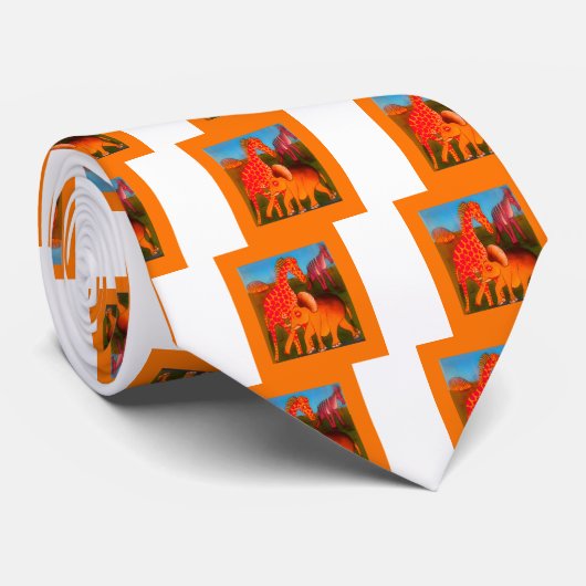 アフリカカラフルの野生の動物のサファリカラー ネクタイ (ロール)