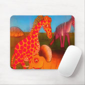 アフリカカラフルの野生の動物のサファリカラー マウスパッド (マウス)