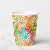 アフリカカラフルのBLOB抽象芸術図形のパターン 紙コップ (裏面)