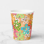 アフリカカラフルのBLOB抽象芸術図形のパターン 紙コップ (右)