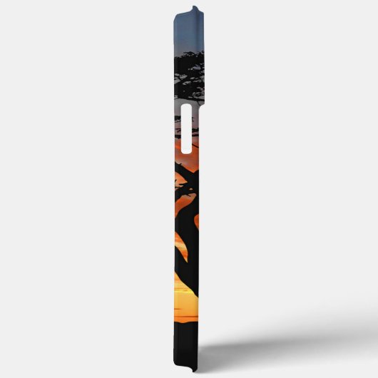 アフリカカラフルサファリサンセットエレファントシルエット Case-Mate iPhoneケース (裏面 / 右)