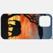 アフリカカラフルサファリサンセットエレファントシルエット Case-Mate iPhoneケース (裏面 (横))
