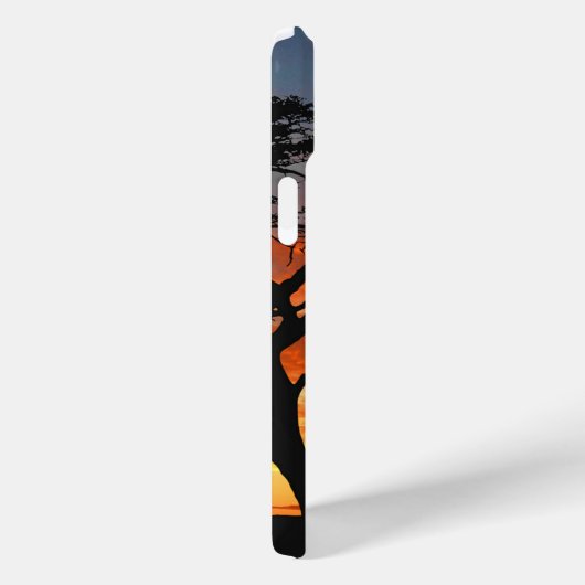 アフリカカラフルサファリサンセットエレファントシルエット Case-Mate iPhoneケース (裏面 / 右)