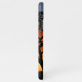 アフリカカラフルサファリサンセットエレファントシルエット iPhoneケース (右側)