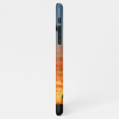 アフリカカラフルサファリサンセットエレファントシルエット iPhoneケース (左側)