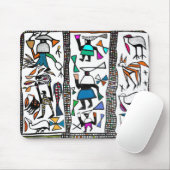 アフリカカラフルセヌフプリント マウスパッド (マウス)