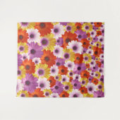 アフリカカラフルデイジーのメドレーの花 タペストリー (正面(横))