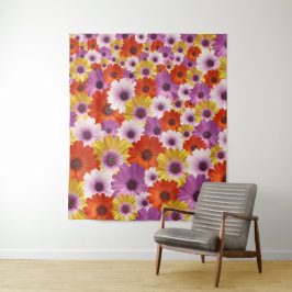 アフリカカラフルデイジーのメドレーの花 タペストリー