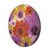 アフリカカラフルデイジーのメドレーの花 ダーツボード (正面右)