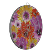 アフリカカラフルデイジーのメドレーの花 ダーツボード (正面左)