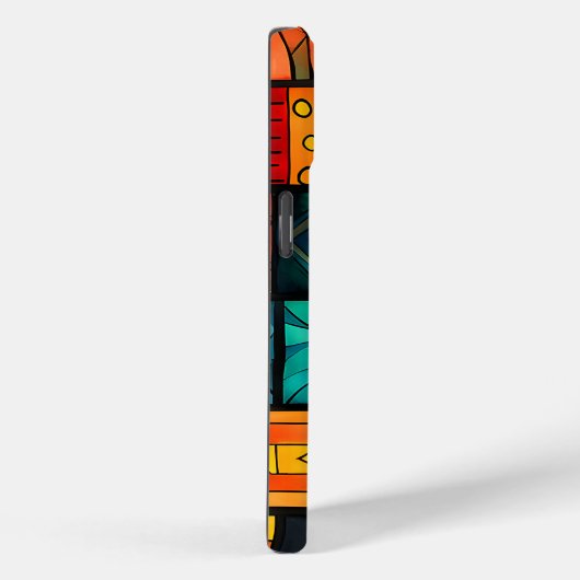 アフリカカラフルプリントiPhone 15 Proケース Case-Mate iPhoneケース (裏面 / 右)