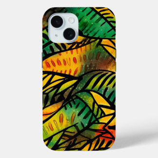 アフリカカラフルプリントiPhone 15 Proケース iPhone 15ケース