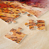 アフリカカラフルライオンの水彩ポートレート ジグソーパズル (側面)