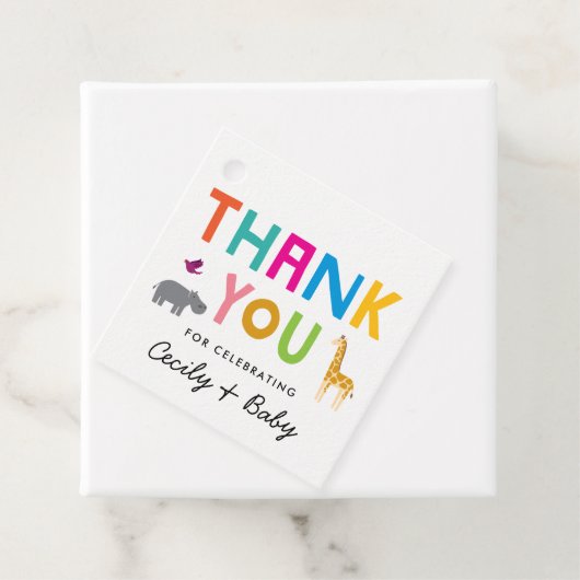 アフリカカラフル動物ありがとう フェイバータグ (インサイチュ)