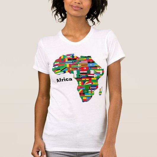 アフリカカラフル地図 Tシャツ (正面)
