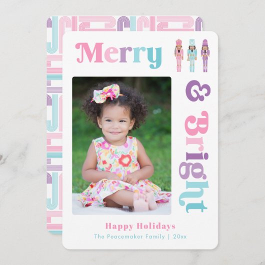 アフリカカラフル系アメリカ人くるみ割りクリスマス シーズンカード (正面/裏面)