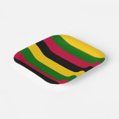 アフリカカラーストライプパターンデザイン ペーパープレート (傾斜あり)
