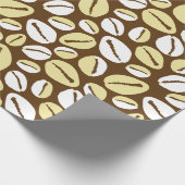 アフリカカリブののコーリーパターン(の模様が)あるシェル ラッピングペーパー (角)