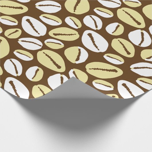 アフリカカリブののコーリーパターン（の模様が）あるシェル ラッピングペーパー (角)