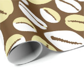 アフリカカリブののコーリーパターン(の模様が)あるシェル ラッピングペーパー (ロールコーナー)