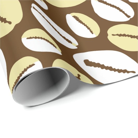 アフリカカリブののコーリーパターン(の模様が)あるシェル ラッピングペーパー (ロールコーナー)