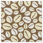 アフリカカリブののコーリー貝殻パターン ファブリック (クローズアップ)