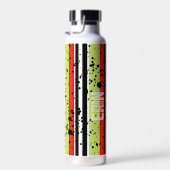 アフリカキャタピラーパターン名前をカスタムする ウォーターボトル (右面)