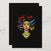 アフリカクイーンストロングウーマンブラック歴史月間プロ セーブザデート (正面/裏面)