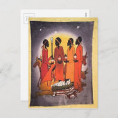 アフリカクリスマス出生シーン シーズンポストカード (正面/裏面)