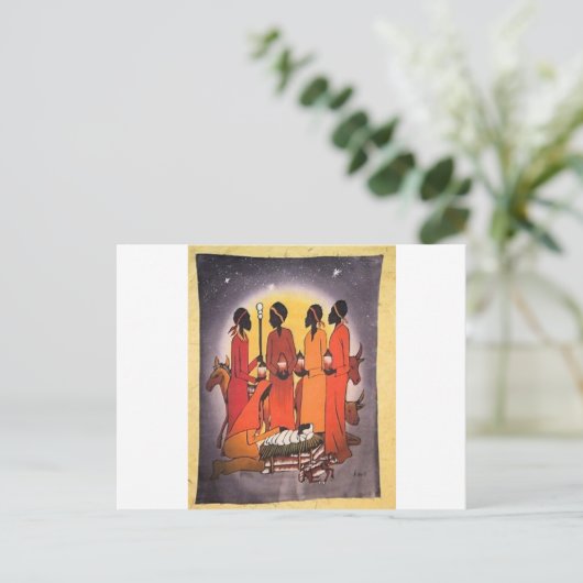 アフリカクリスマス出生シーン シーズンポストカード (スタンド正面)