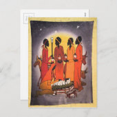 アフリカクリスマス出生シーン シーズンポストカード (正面/裏面)