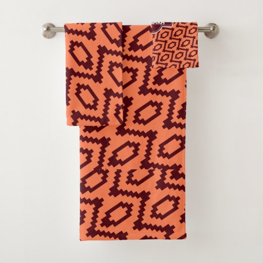 アフリカクリームチョコレートパタミニマルーン バスタオルセット (インサイチュ)