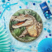 アフリカクロコダイル誕生日 ペーパープレート (パーティー)