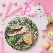 アフリカクロコダイル誕生日 ペーパープレート (パーティー)