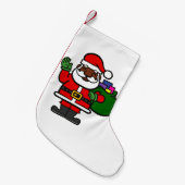 アフリカクロサンタクロースクリスマス スモールクリスマスストッキング (正面 (吊り時))