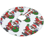 アフリカクロサンタクロースクリスマス ブラッシュドポリエステルツリースカート (アングル)