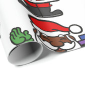 アフリカクロサンタクロースクリスマス ラッピングペーパー (ロールコーナー)