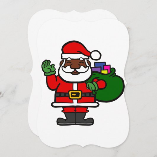 アフリカクロサンタクロースクリスマス 招待状 (正面/裏面)