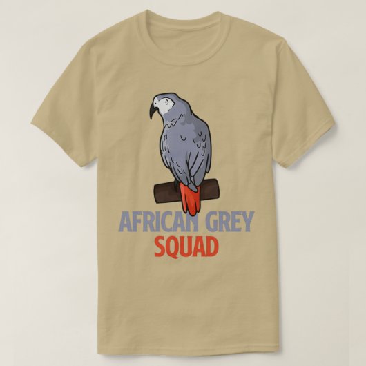 アフリカグレイおもしろいズことわざチームParrot 1 Tシャツ (デザイン正面)