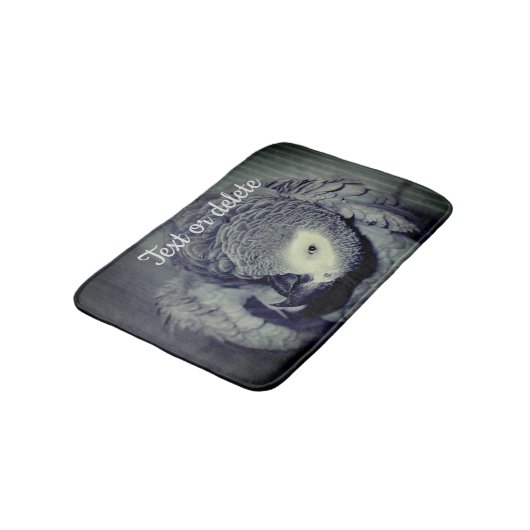 アフリカグレイかわいい鳥パーソナライズされた2 バスマット (アングル)