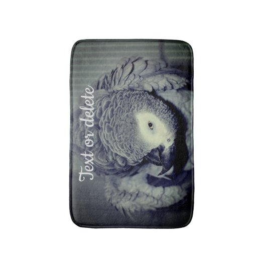 アフリカグレイかわいい鳥パーソナライズされた2 バスマット (正面縦)