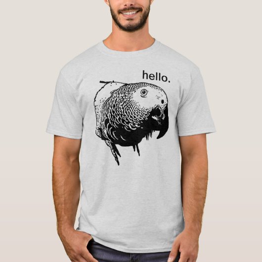 アフリカグレイこんにちは Tシャツ (正面)