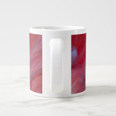 アフリカグレイのオウム羽デザイン ジャンボコーヒーマグカップ (裏面)